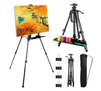 Art Easel Stand for Painting, Artist Easel,Adjustable 20.5-63" Tripod Display Easel, Aluminum Folding Tripod Easel Stands for Table/Top/Floor Painting, Drawing, Display, Poster, Canvas