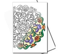 Art Eclect Mandala Colouring in Cards for Adults, Colouring for All Occasions, 10 Greeting Cards with Envelopes (Mandala W01)
