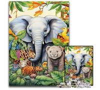 Art Elephant 1000Pc Adults Jigsaw Puzzle Wooden Jigsaw Brain-Challenging DIY Decorative Game, Family Interactive Toy 50x75CM/19.68x29.52inch