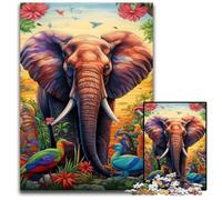 Art Elephant 1000Pc Adults Jigsaw Puzzle Wooden Jigsaw Brain-Challenging DIY Decorative Game, Family Interactive Toy 50x75CM/19.68x29.52inch