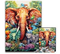 Art Elephant JigsawPuzzle 1000 Pieces for Adults Challenging Puzzles Challenging DIY Brain Teaser for Teenagers 26X38CM/10.23x14.96inch
