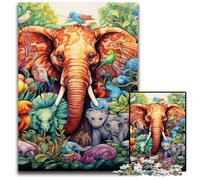 Art Elephant JigsawPuzzle 1000 Pieces for Adults Wooden Jigsaw Puzzles for Adults Ideal DIY Decor & Brain Teaser Gift 50x75CM/19.68x29.52inch
