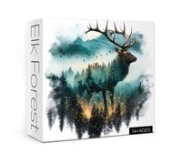 Art Elk Forest Puzzles for Adults 1000 Pieces Nature, Magic Animal Landscape Aesthetic Wildlife Jigsaw Puzzles, Impossible Hard Challenging Puzzle