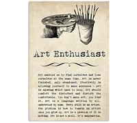 Art Enthusiast Metal Sign Painter Vintage Posters Lovers Home Club Room Plaque Wall Decor Printing Tin Sign 8x12 Inches