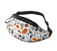 Art Face Adjustable Waist Fanny Pack Cartoon Trendy Printed Crossbody Bag Abstract Face Unisex Crossbody Waist Pack Commuter - Urban Sling Bag for Transit Cards & Small Items 14X35CM