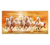 Art Factory The Seven Horse Vaastu Canvas Painting 60" x 24"