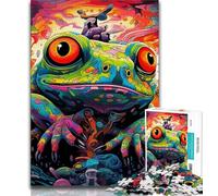 Art Fantasy Frog Jigsaw Puzzles for Adults 2000 Piece,Challenging Game Toys Every Piece Is Unique - Challenging Family Fun Game 70x100cm
