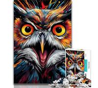 Art Fantasy Owl JigsawPuzzle 1000 Pieces for Adults,Challenging To Complete But Fun And Humorous Unique Home Decor And Gifts (38x26cm)
