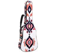Art Floral Ethnic Indian Ethnic Pattern Acoustic Guitar Bag Thick Padded, Waterproof Guitar Gig Bag for 40 41 42 Inch Guitars
