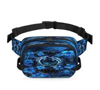 Art Flower Dolphins Waist Bag Multifunction Pack for Travel Sport Running Fanny Pack Bumbag Pouch Purse Belt Bag for Women Men Kids Girls Boys