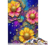 Art Flowers 1000 Pieces Puzzles Wooden Puzzle for Teenager Funny Jigsaw Puzzles 1000pcs (75x50cm)
