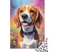 Art Flowers Dogs 1000 Pieces Puzzles for Adults, Jigsaw Puzzles 1000 Pieces, DIY Puzzle Toy As Birthday Gifts 1000pcs (75x50cm)
