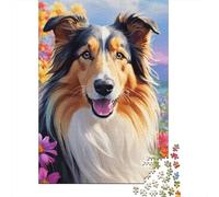 Art Flowers Dogs Jigsaw 1000 Pieces Of Jigsaw Puzzle For Adults Puzzle Puzzle Sets For Family Educational Game 38x26cm/1000pcs