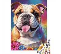 Art Flowers Dogs Jigsaw Puzzles for Adults 500 Piece Family Gathering Puzzle DIY 500 Piece Puzzle Game 500pcs (52x38cm)