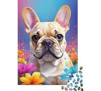 Art Flowers Dogs Jigsaws Puzzles for Adult 1000 Pieces Difficult Jigsaw Puzzles, Impossible Puzzle for Age 18 Years Up 1000pcs (75x50cm)