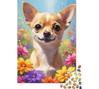 Art Flowers Dogs Puzzle Relax Challenge Toy Paper Rectangular Jigsaw Puzzle for Boy Or Girl 1000pcs (75x50cm)