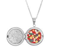 art flowers japan japanese style Locket Necklace Hold Picture Jewelry Birthday Gift