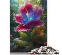Art Flowers Wooden Jigsaw 1000 Piece Jigsaw Puzzle for Adults for Adults& Age 18 Years Up Stress Relief Puzzle Casual Games 1000pcs (75x50cm)