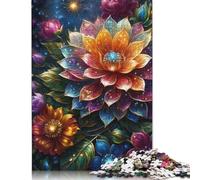 Art Flowers Wooden Puzzles 1000 Piece Jigsaw Puzzles for Adults Educational Game Challenge Toy Christmas Eve Gifts 1000pcs (75x50cm)