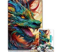 Art Flying Dragons 1000 Piece Jigsaw Puzzle for Adults Teens,Brain Intelligence Challenge Addictive Toys for Home Decoration (75x50cm)
