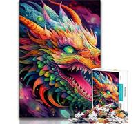 Art Flying Dragons 1000 Piece Jigsaw Puzzle for Adults Teens,Challenging Game Gifts for Is Ideal As A Gift for The Whole Family (50x75cm)