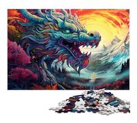 Art Flying Dragons 1000 Piece Jigsaw Puzzles for Adults Impossible Jigsaw Puzzles for Adults Ideal And Home Decor 26X38CM/10.23x14.96inch