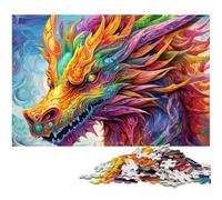Art Flying Dragons 1000Pc Adults Jigsaw Puzzle cardboard Jigsaw Perfect Home Or Office Decor, Ideal 26X38CM/10.23x14.96inch