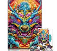 Art Flying Dragons Adult Puzzles 1000 Pieces,Help The Brain Exercise Addictive Toys to Cultivate Patience Parent-child Interaction (50x75cm)