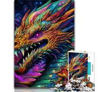 Art Flying Dragons Jigsaw Puzzles for Adults Teenagers Jigsaws Puzzle,Help The Brain Exercise Addictive Toys to Cultivate Patience Parent-child Interaction (50x75cm)