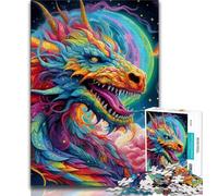 Art Flying Dragons Jigsaw Puzzles for Teenagers 1000 Piece Puzzle,Decompressing Intellectual Educational Toy Perfect Decoration (75x50cm)