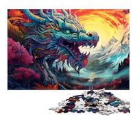 Art Flying Dragons JigsawPuzzle 1000 Pieces for Adults Challenging Puzzles Challenging DIY Brain Teaser for Teenagers 50x75CM/19.68x29.52inch