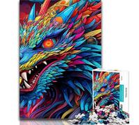 Art Flying Dragons JigsawPuzzle 1000 Pieces for Adults,Challenging To Complete But Fun And Humorous Unique Home Decor And Gifts (50x75cm)