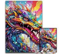 Art Flying Dragons Jigsaws 1000 Pieces for Adults Impossible Jigsaw Puzzles for Adults Challenging DIY Brain Teaser, Perfect Family Game Or Decorative Gift 50x75CM/19.68x29.52inch