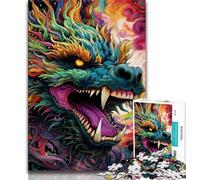 Art Flying Dragons Puzzles 1000 Pieces for Teenagers,Help The Brain Exercise Addictive Toys to Cultivate Patience Unique Challenge Game (38x26cm)