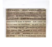 Art For The Home 102503 Life is Beautiful Print On Wood Wall Art, Brown, Size: Height: 50cm x Width: 70cm