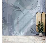 Art For The Home Abstract Leaf Indigo Print To Order Fixed Size Mural