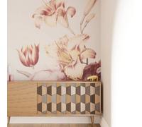 Art For The Home Antique Floral Grey Peach Print To Order Fixed Size Mural