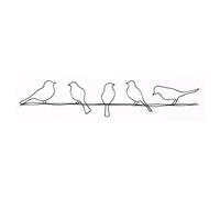 Birds On A Wire Black Metal Wall Art Art for the Home Black One Size