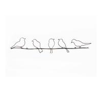 Art for the Home Bird on a Wire Metal Wall Art in Silver Art for the Home Silver