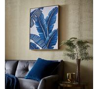 Art for the Home Blissful Blue Tropics Framed Printed Canvas