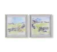Art for the Home Country Meadows Set of 2 Framed Floating Canvas