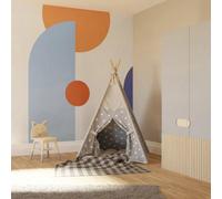 Art For The Home Curve & Arch Geo Cobalt Print To Order Fixed Size Mural