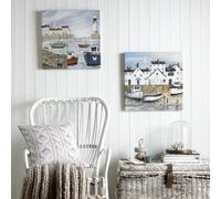 Art for the Home Harbourside Printed Canvas Landscape Wall Art