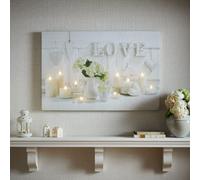 Art for the Home Hearts & Love Led Printed Canvas Wall Art