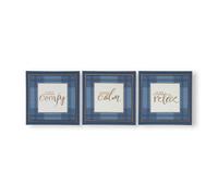 Art for the Home Set Of 3 Heritage Tweed Trio Printed Canvas Typography Wall Art