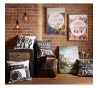 Art for the Home Life Begins Forest Scene Inspirational Saying Typograph Printed Canvas