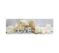 Art for the Home Love LED Printed Canvas | Beige