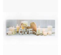 Art For The Home Love Led Printed Canvas Wall Art In Beige Beige One Size