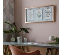 Art for the Home Marble Geometic Trio Framed Printed Canvas