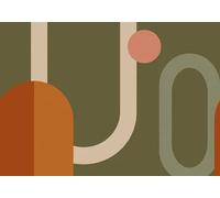 Superfresco Easy Oval Geo Pop Khaki Print To Order Fixed Size Mural